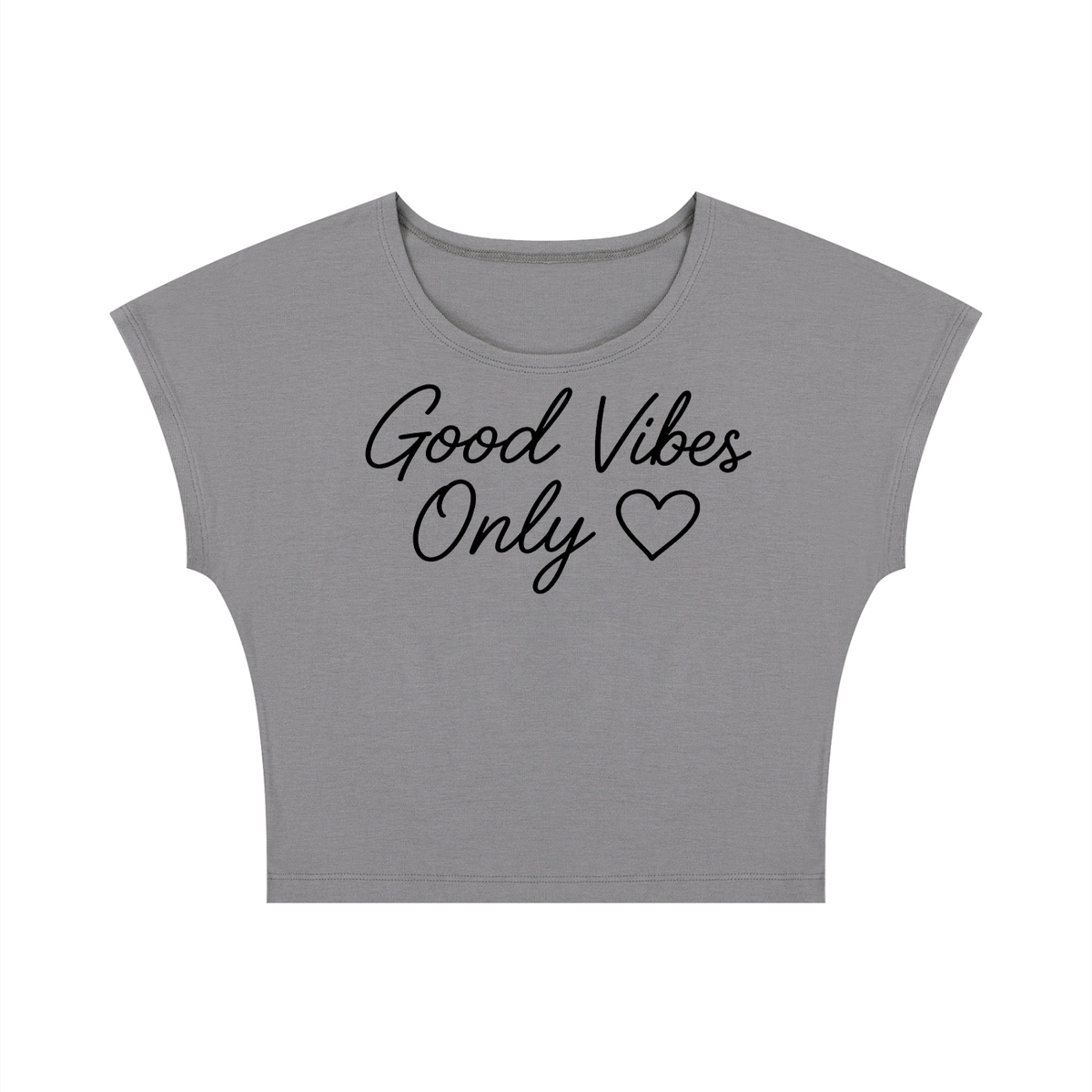 Good Vibes Only Black Script Baby Tee