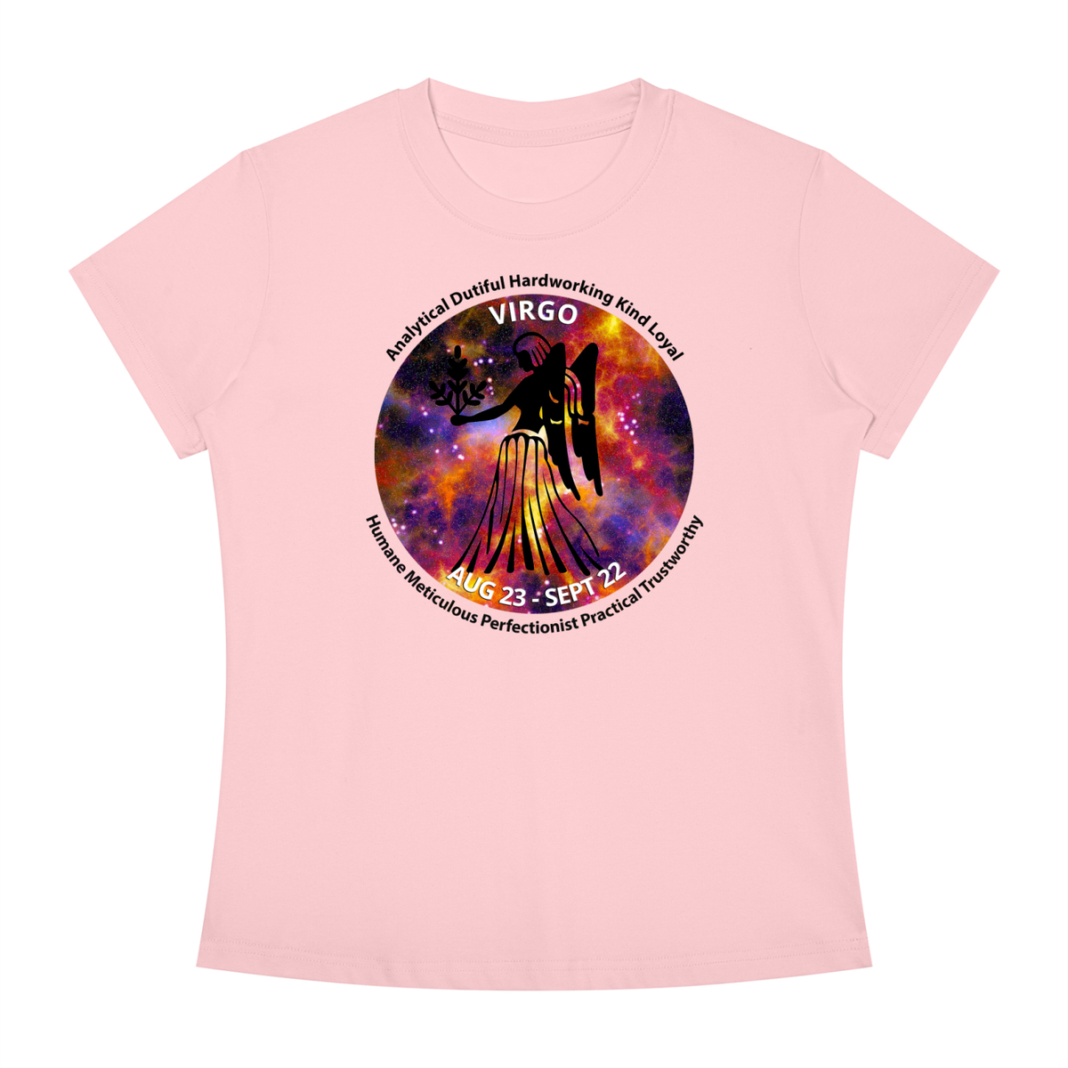 Virgo Full-Color Zodiac Slim-Fit Women’s Tee – Light Shades