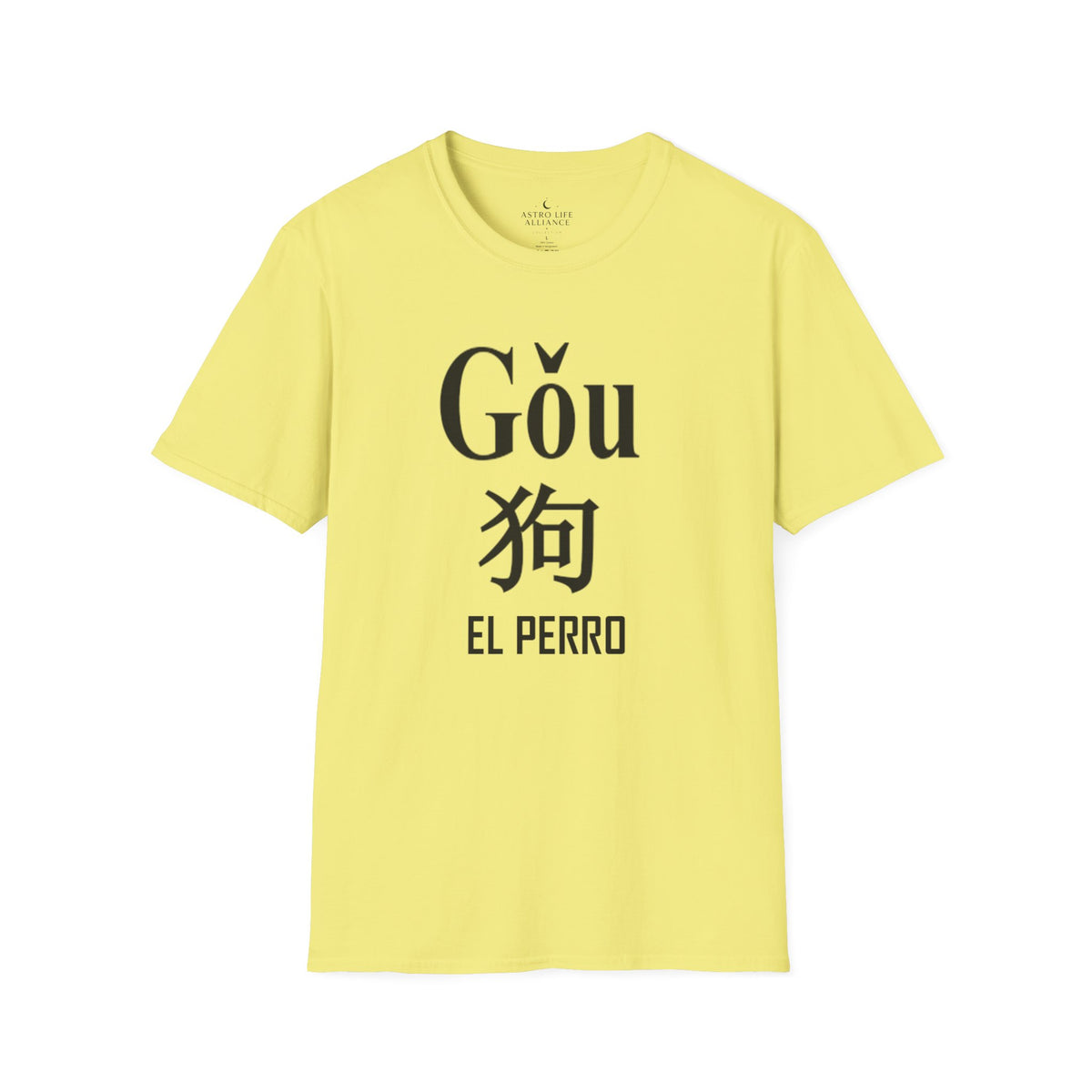 11 Perro — Camiseta Tipográfica — Colores Claros — Español