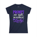 Prompt Me Right Women’s Tee – Royal Violet Edition by J. Ahmad