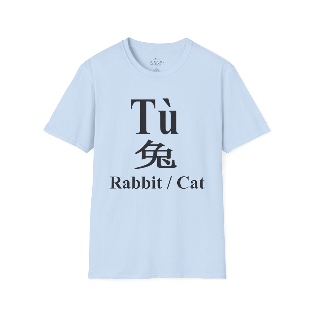 04 Rabbit — Typography Tee — Light Colors — English