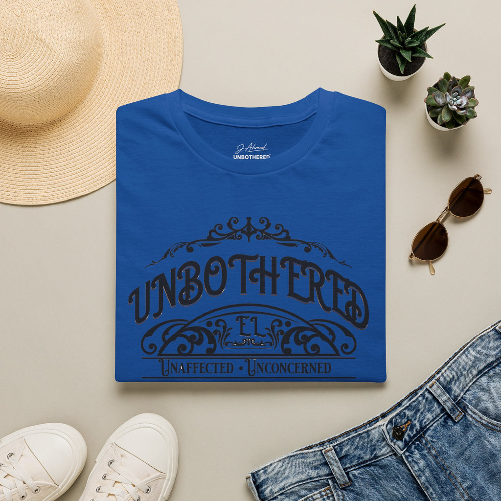 Unbothered & Undeniable Statement Unisex Softstyle Tee – Royal