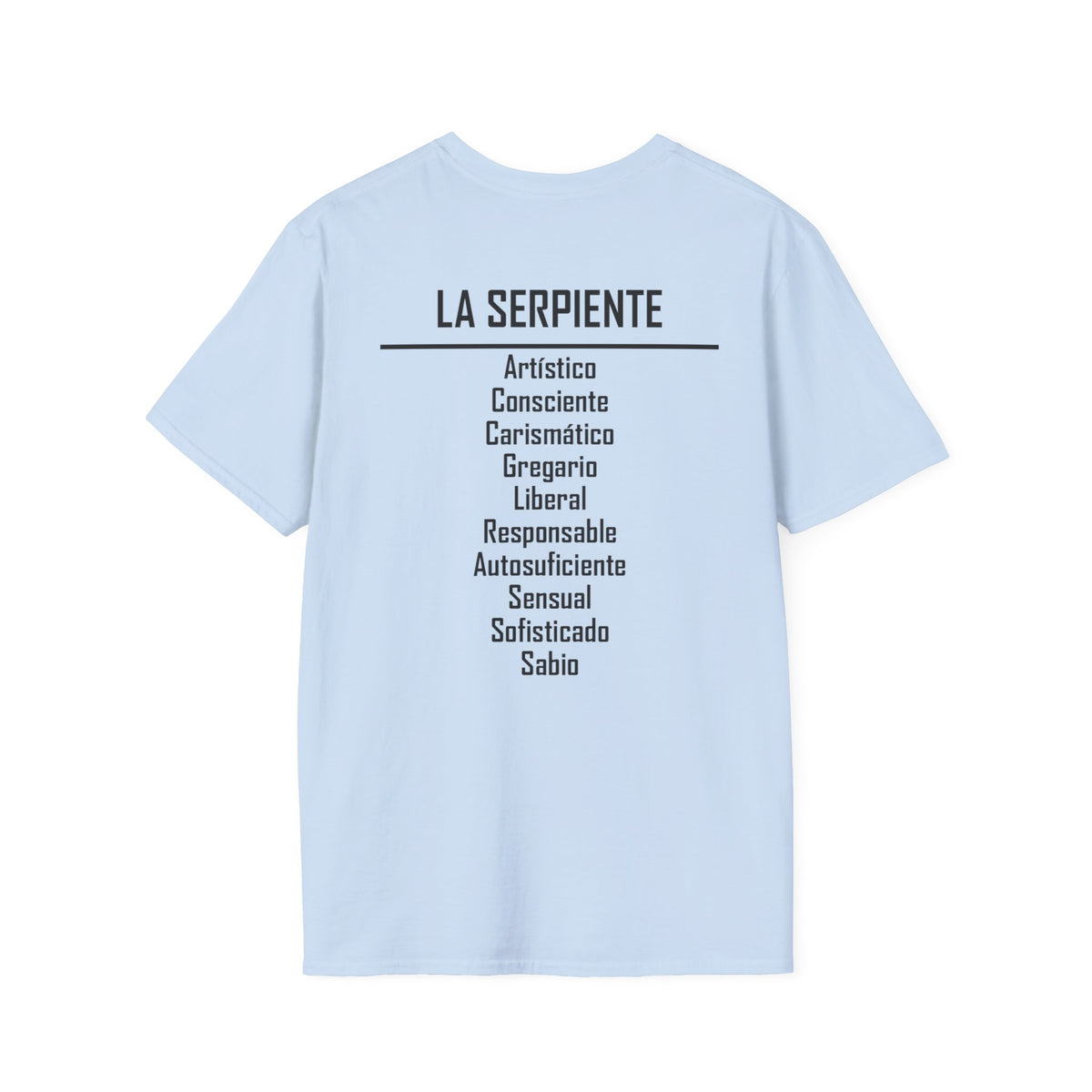06 Serpiente — Camiseta Tipográfica — Colores Claros — Español