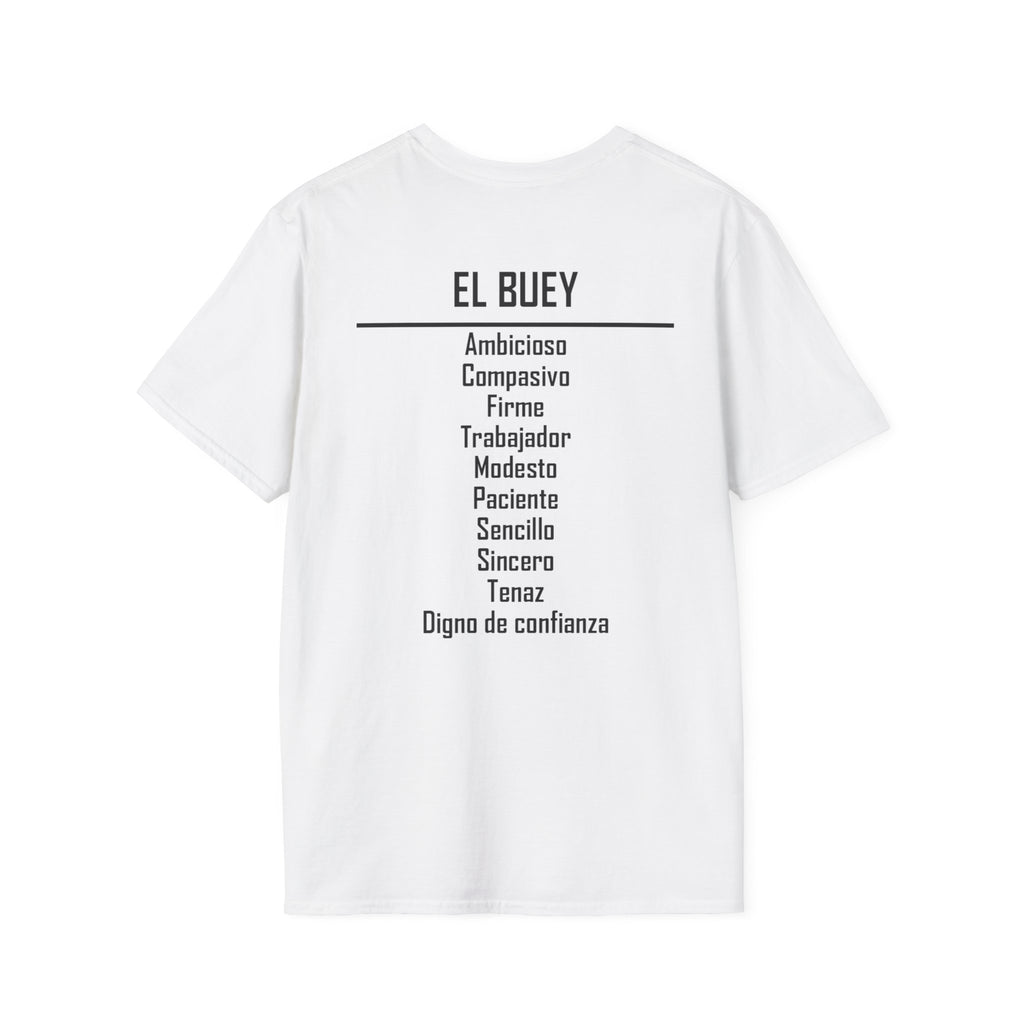 02 Buey — Camiseta Tipográfica — Colores Claros — Español