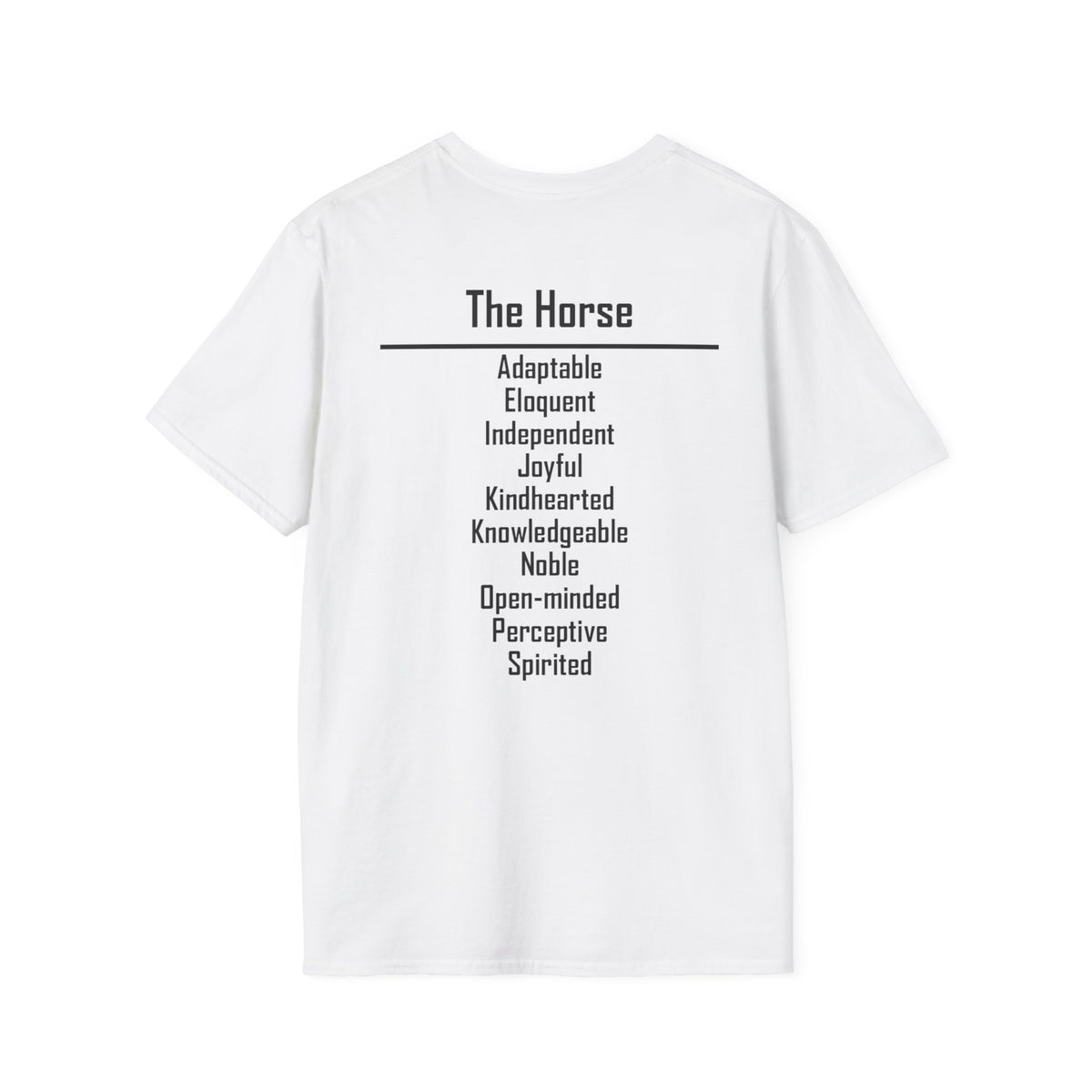 07 Horse — Typography Tee — Light Colors — English