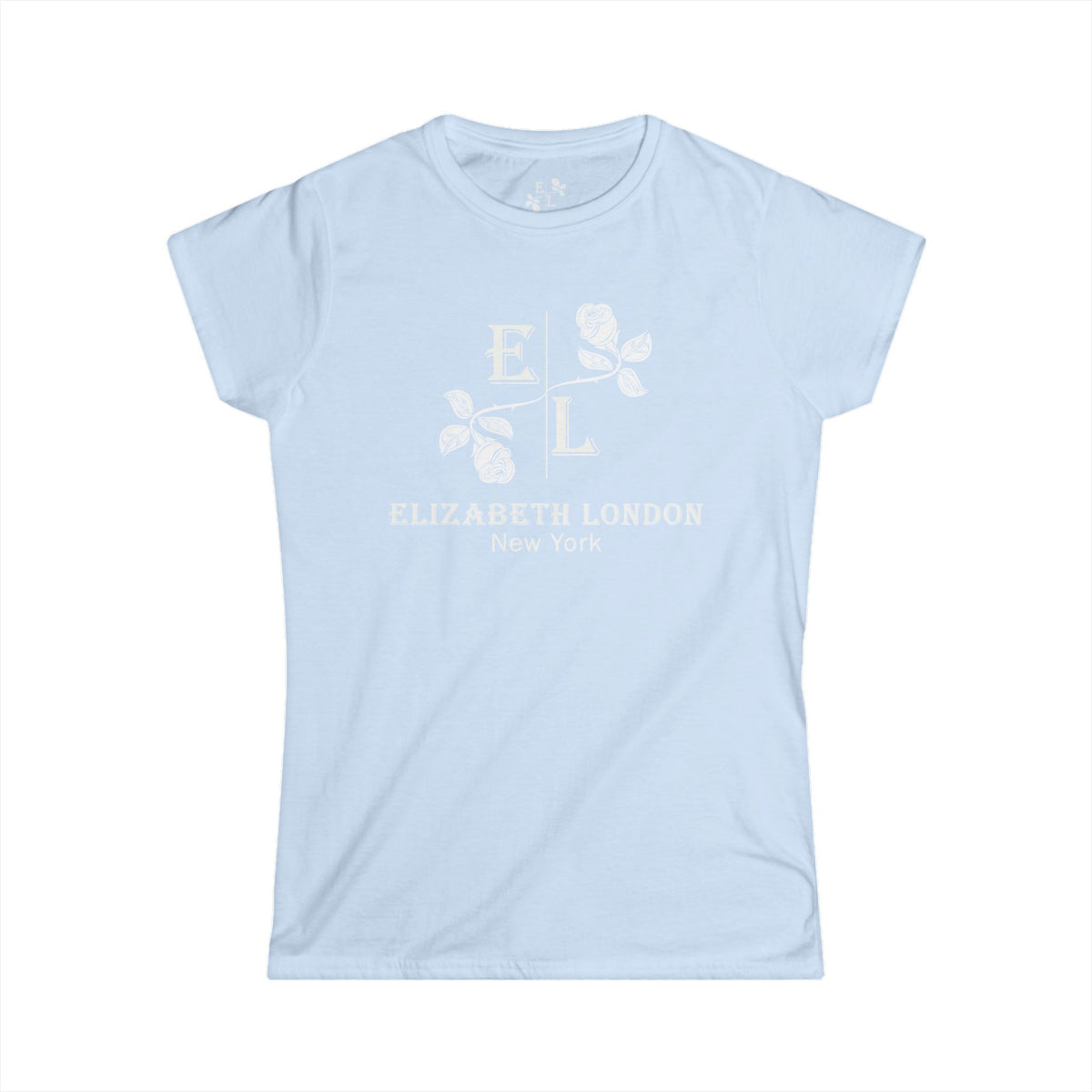 Elizabeth London™ Iconic Signature Rose Women’s Tee – Sunlit Bloom