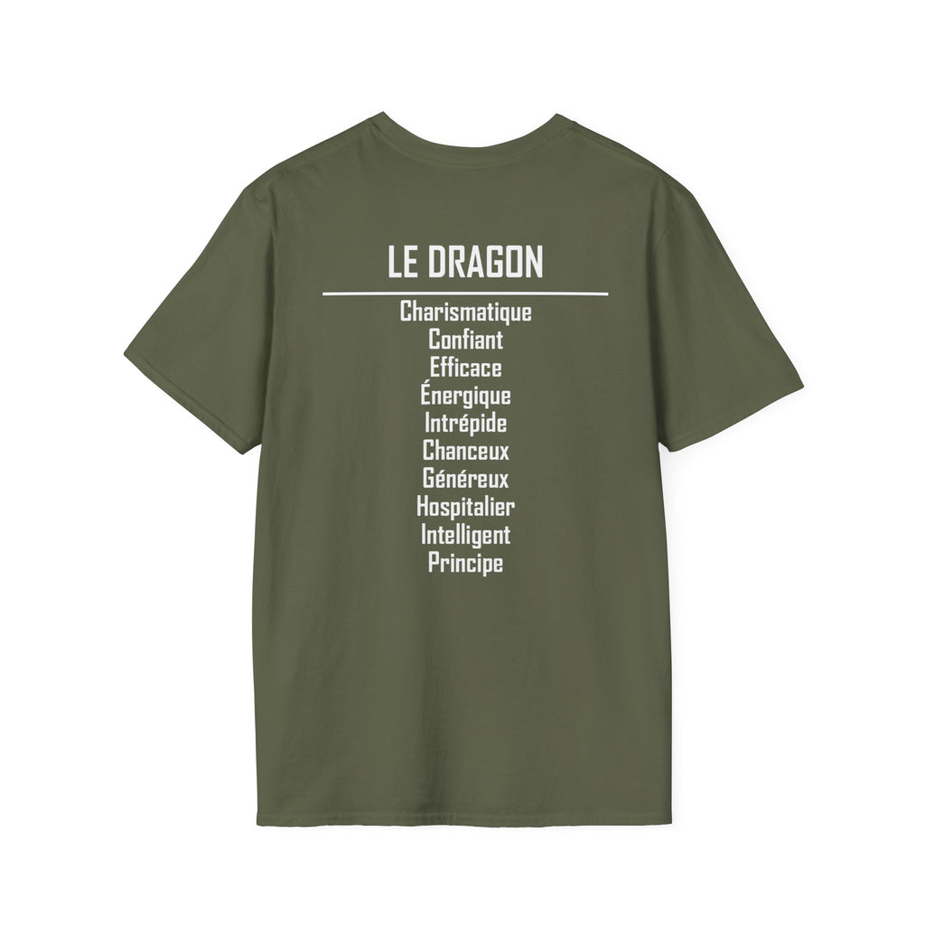 05 Dragon — T-shirt Typographique — Couleurs Foncées — Français