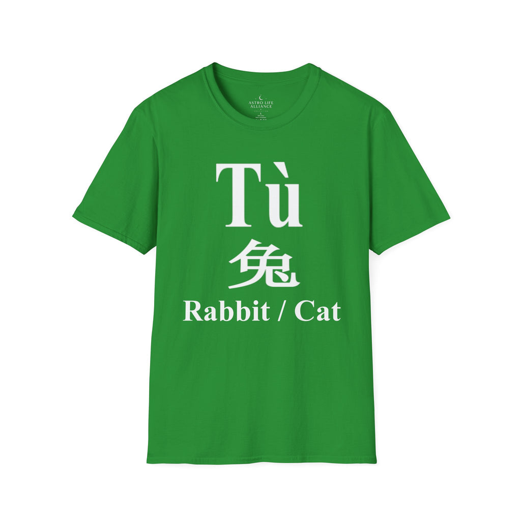 04 Rabbit — Typography Tee — Dark Colors — English