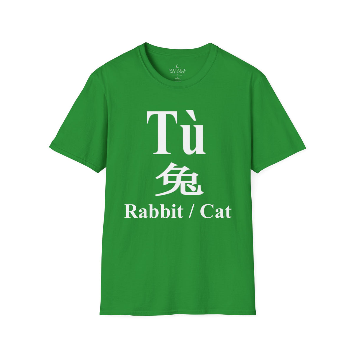 04 Rabbit — Typography Tee — Dark Colors — English