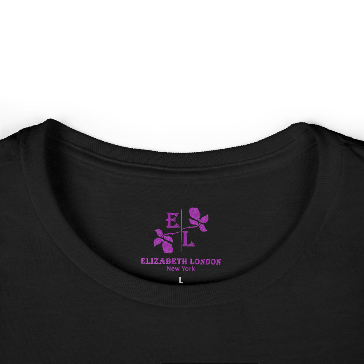 Elizabeth London™ Iconic Signature Rose Women’s Tee – Royal Rose
