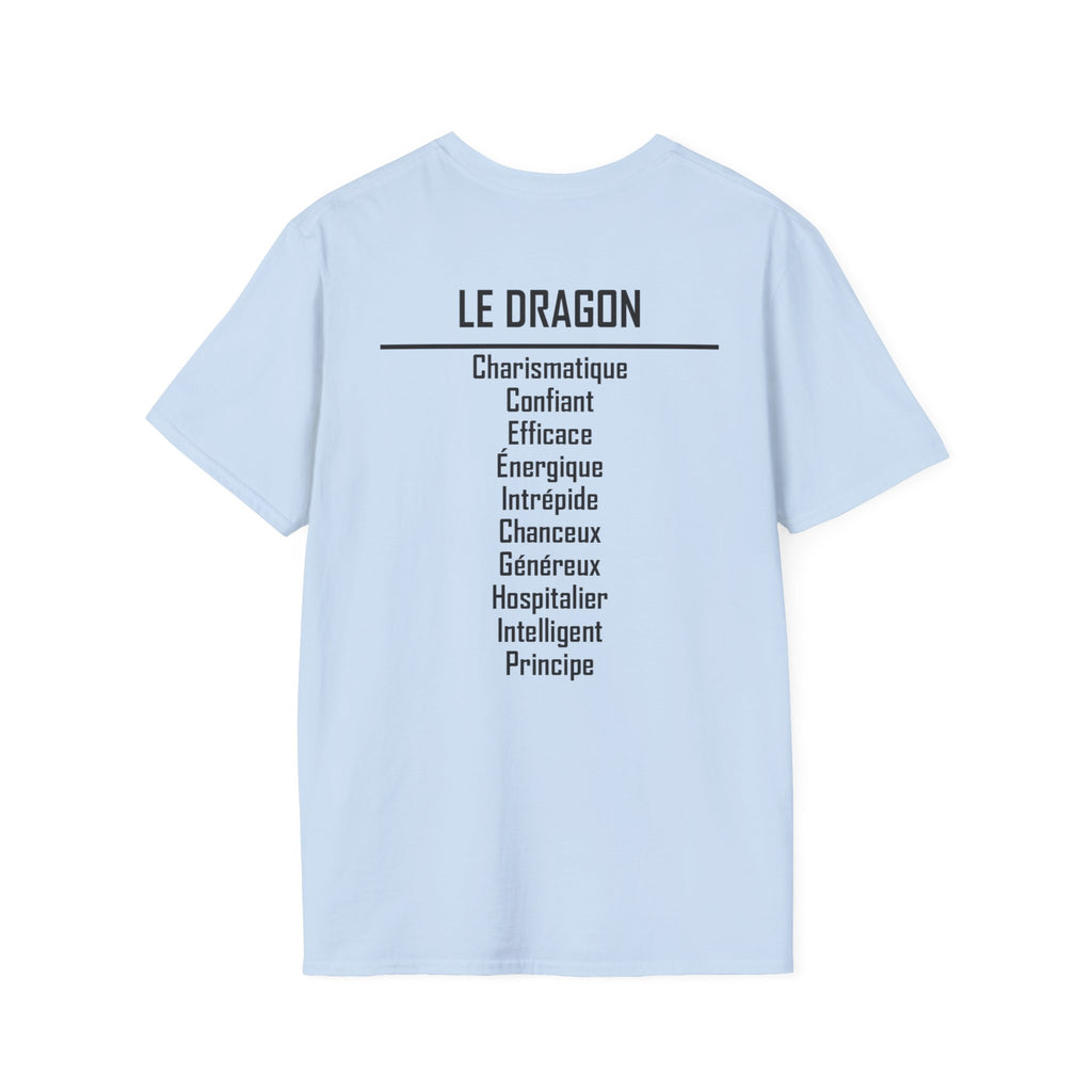 05 Dragon — T-shirt Typographique — Couleurs Claires — Français