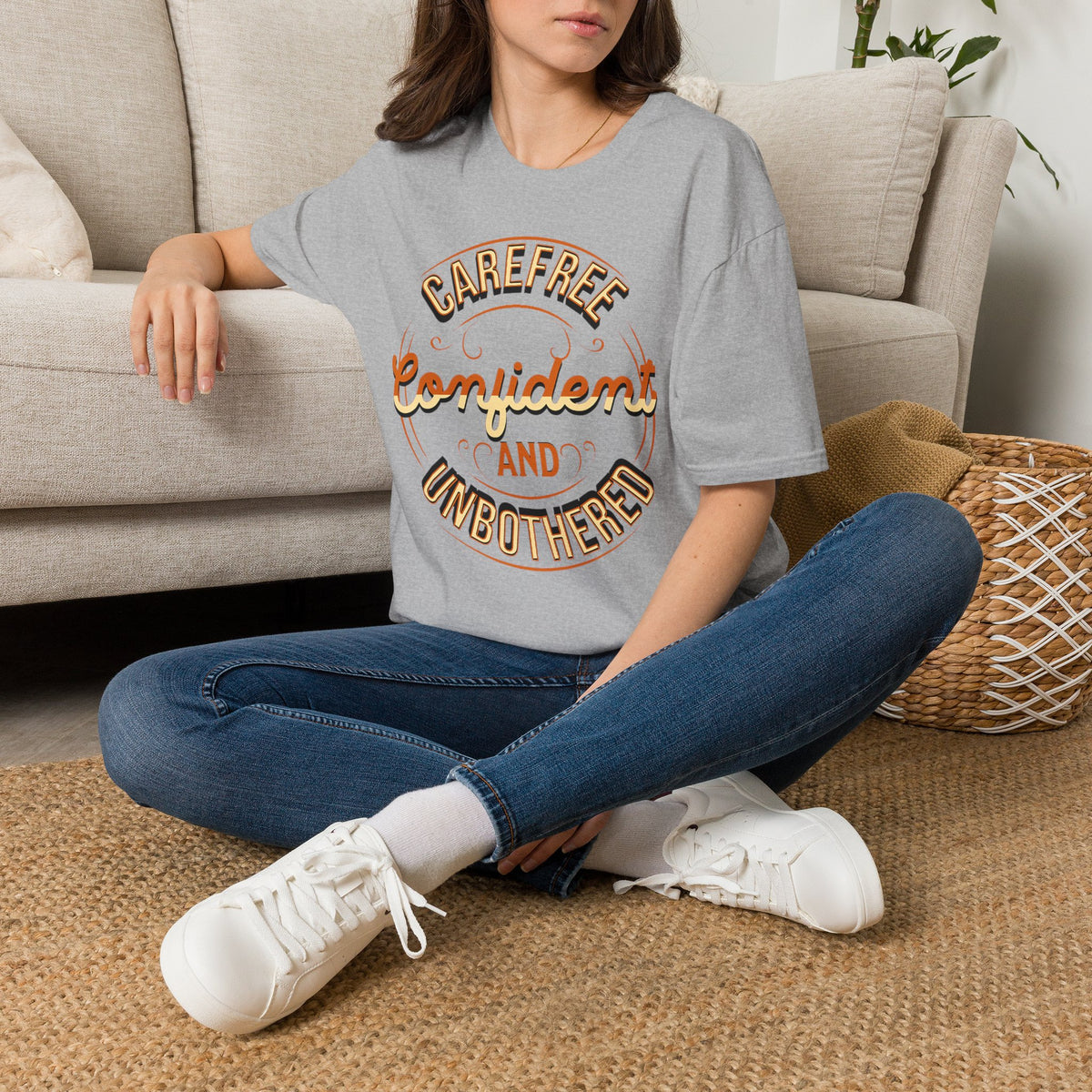 Unbothered Statement Unisex Softstyle Tee – Soft Neutrals B
