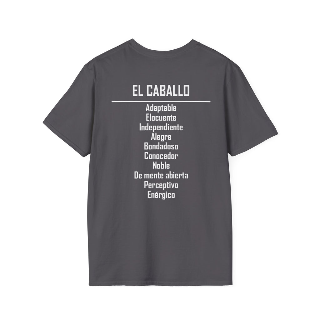 07 Caballo — Camiseta Tipográfica — Colores Oscuros — Español