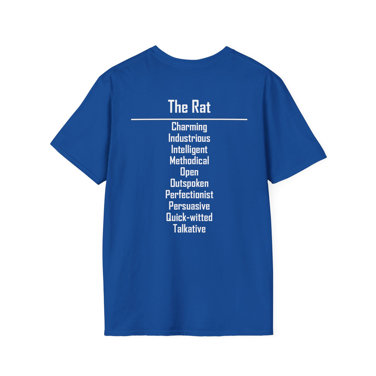 01 Rat — Typography Tee — Dark Colors — English