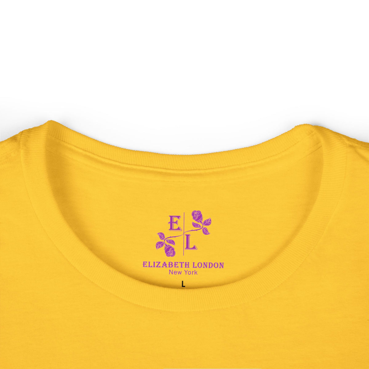 Elizabeth London™ Iconic Signature Rose Women’s Tee – Golden Dawn