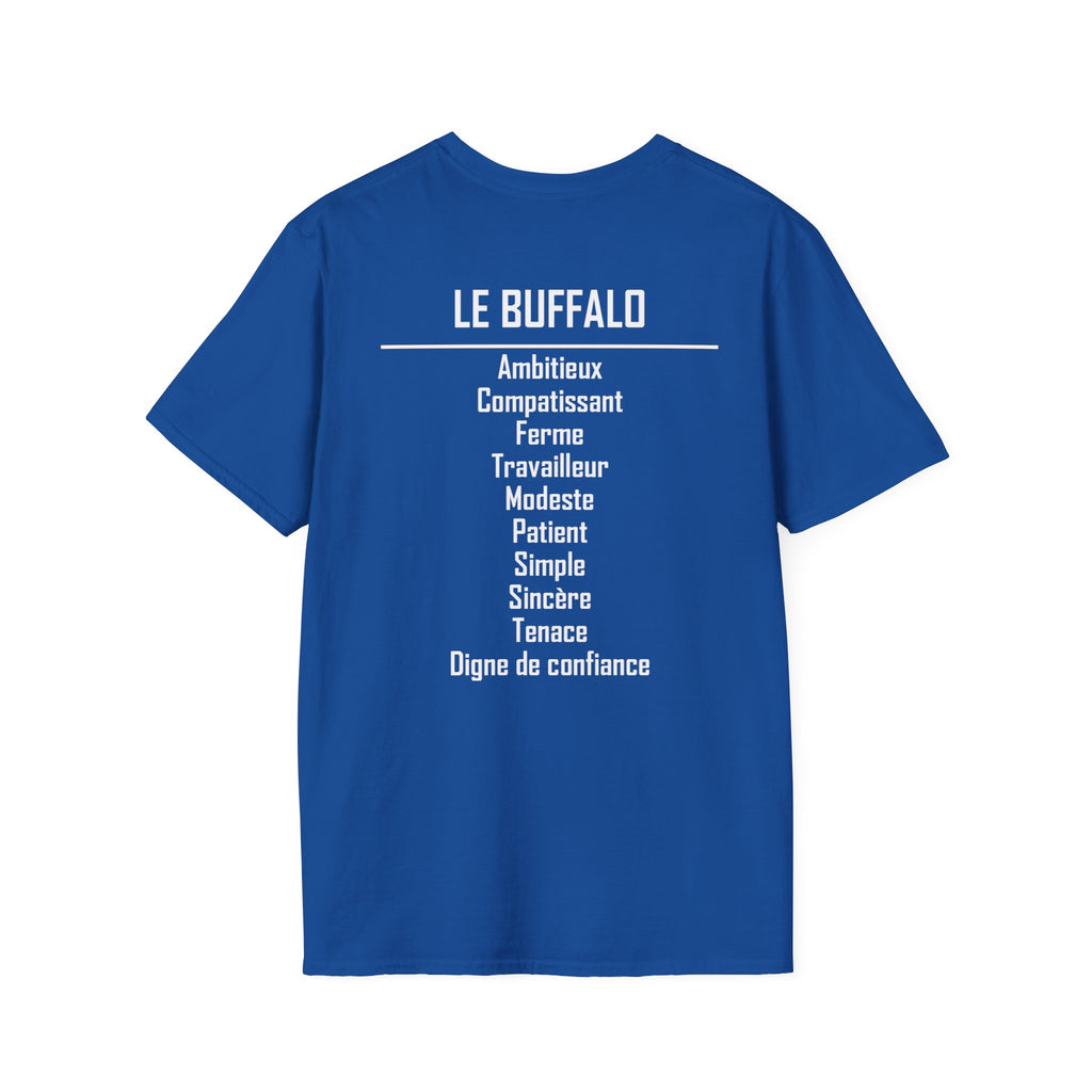 02 Buffle/Bœuf — T-shirt Typographique — Couleurs Foncées — Français