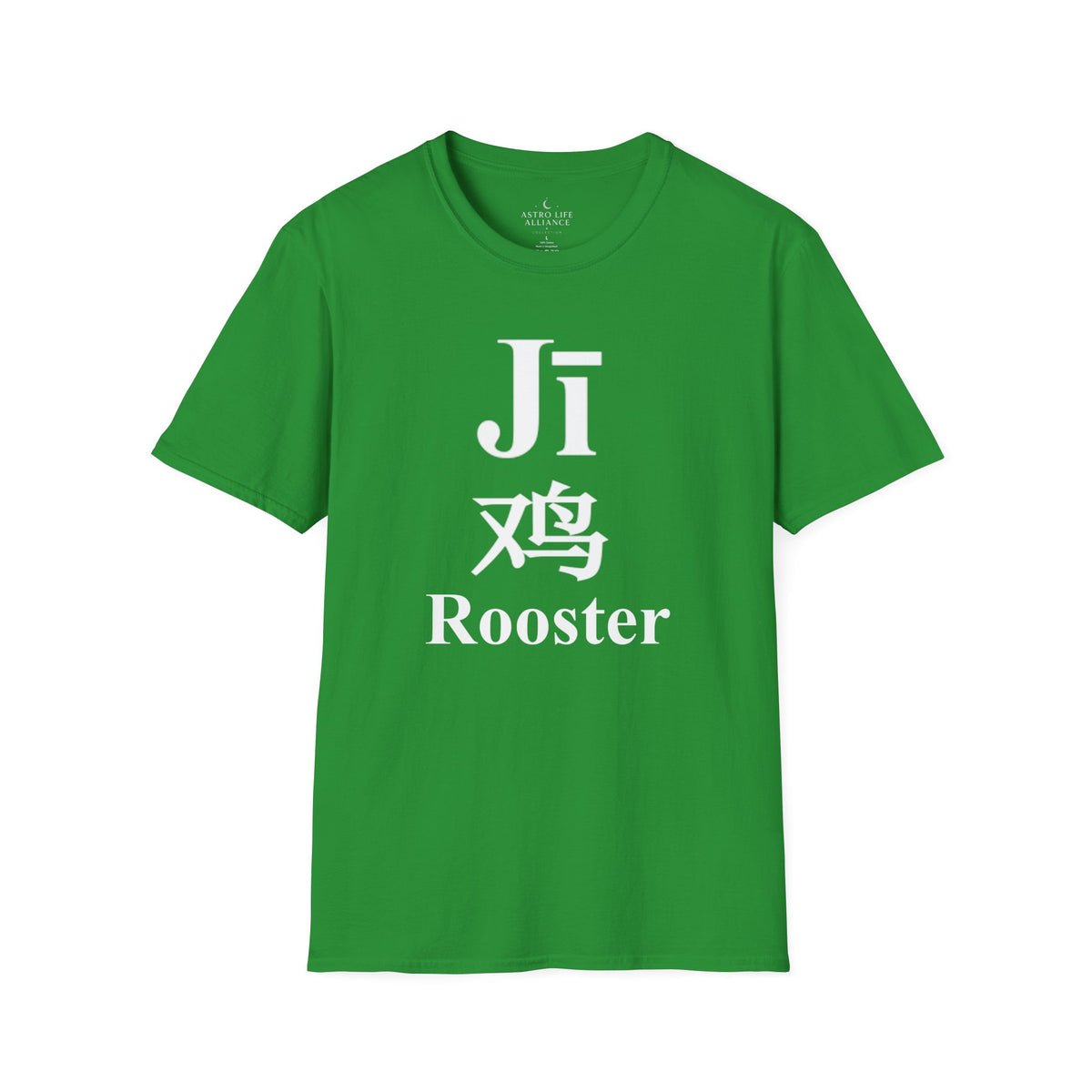 10 Rooster — Typography Tee — Dark Colors — English