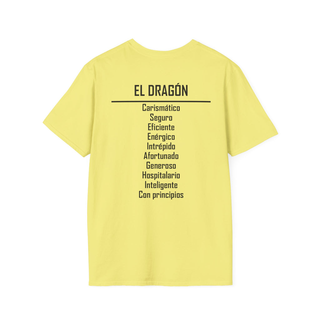 05 Dragón — Camiseta Tipográfica — Colores Claros — Español