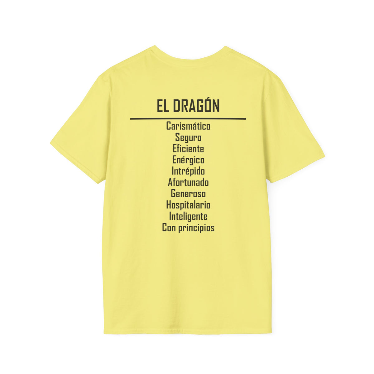05 Dragón — Camiseta Tipográfica — Colores Claros — Español