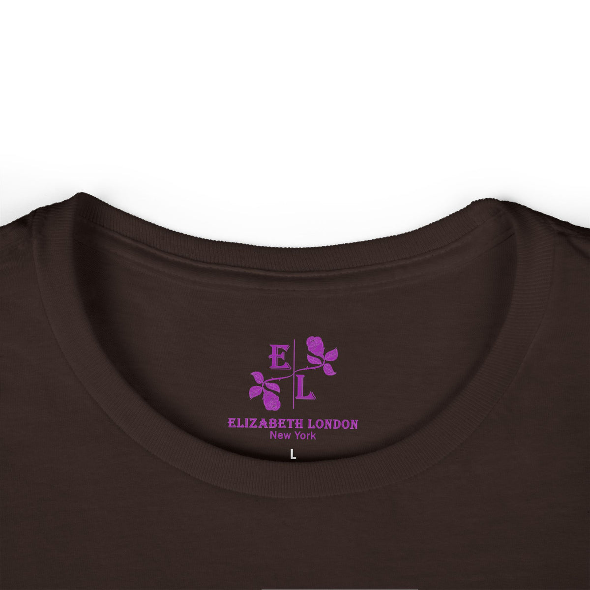 Elizabeth London™ Iconic Signature Rose Women’s Tee – Royal Rose