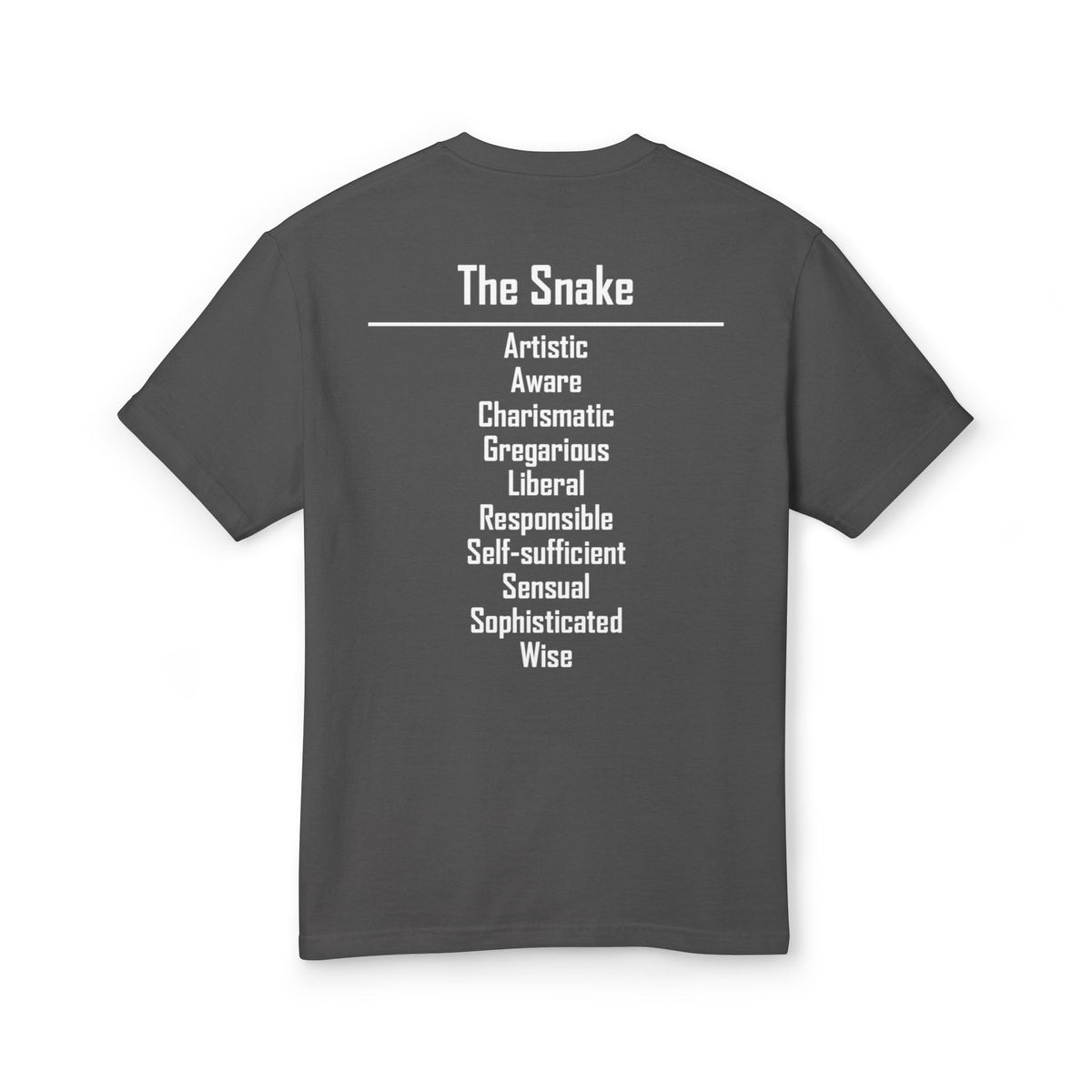 06 Snake — Illustrated Tee — Faded Black — English
