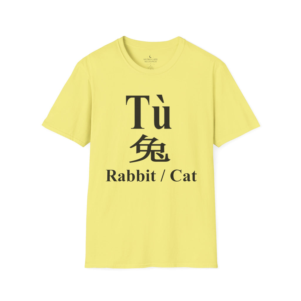 04 Rabbit — Typography Tee — Light Colors — English