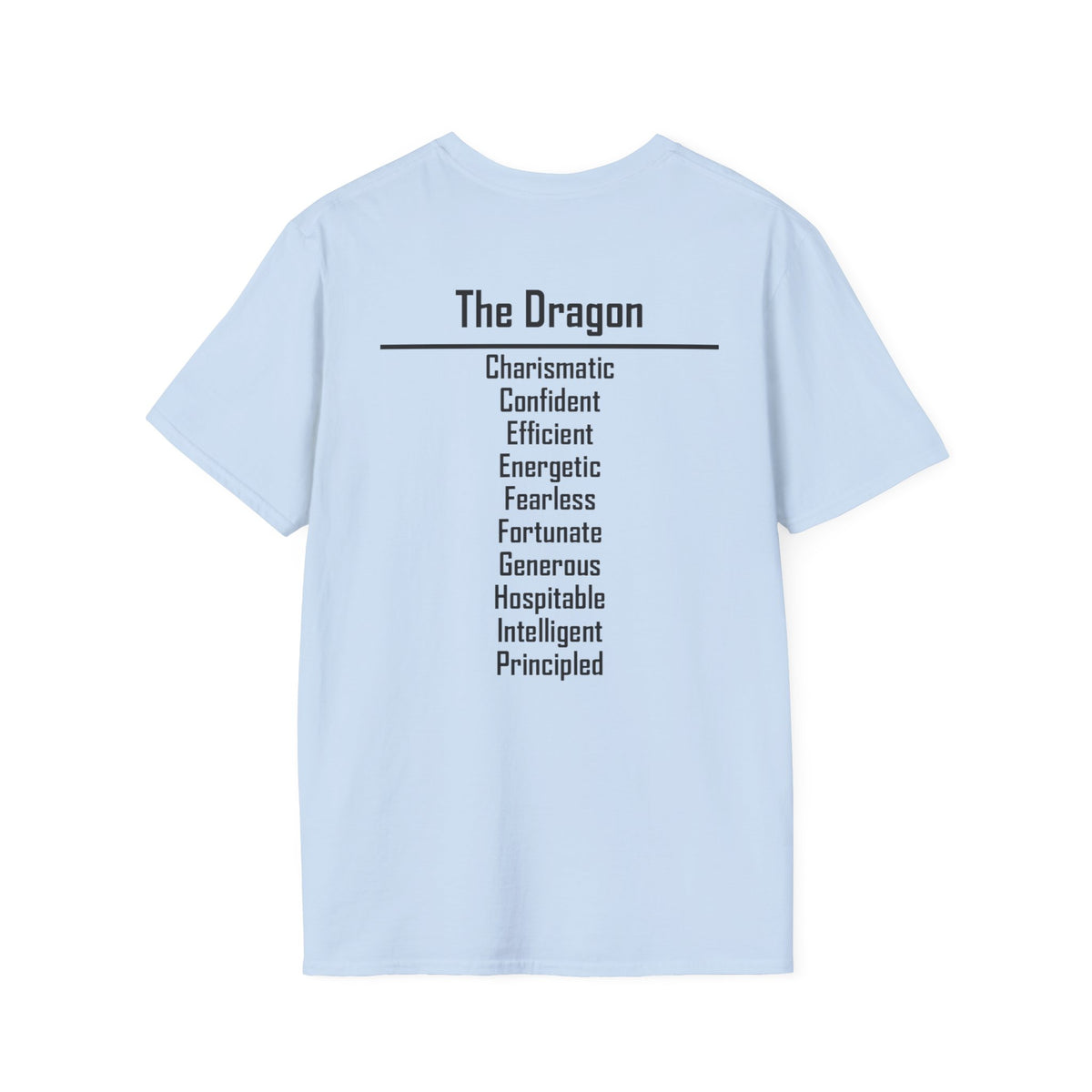 05 Dragon — Typography Tee — Light Colors — English