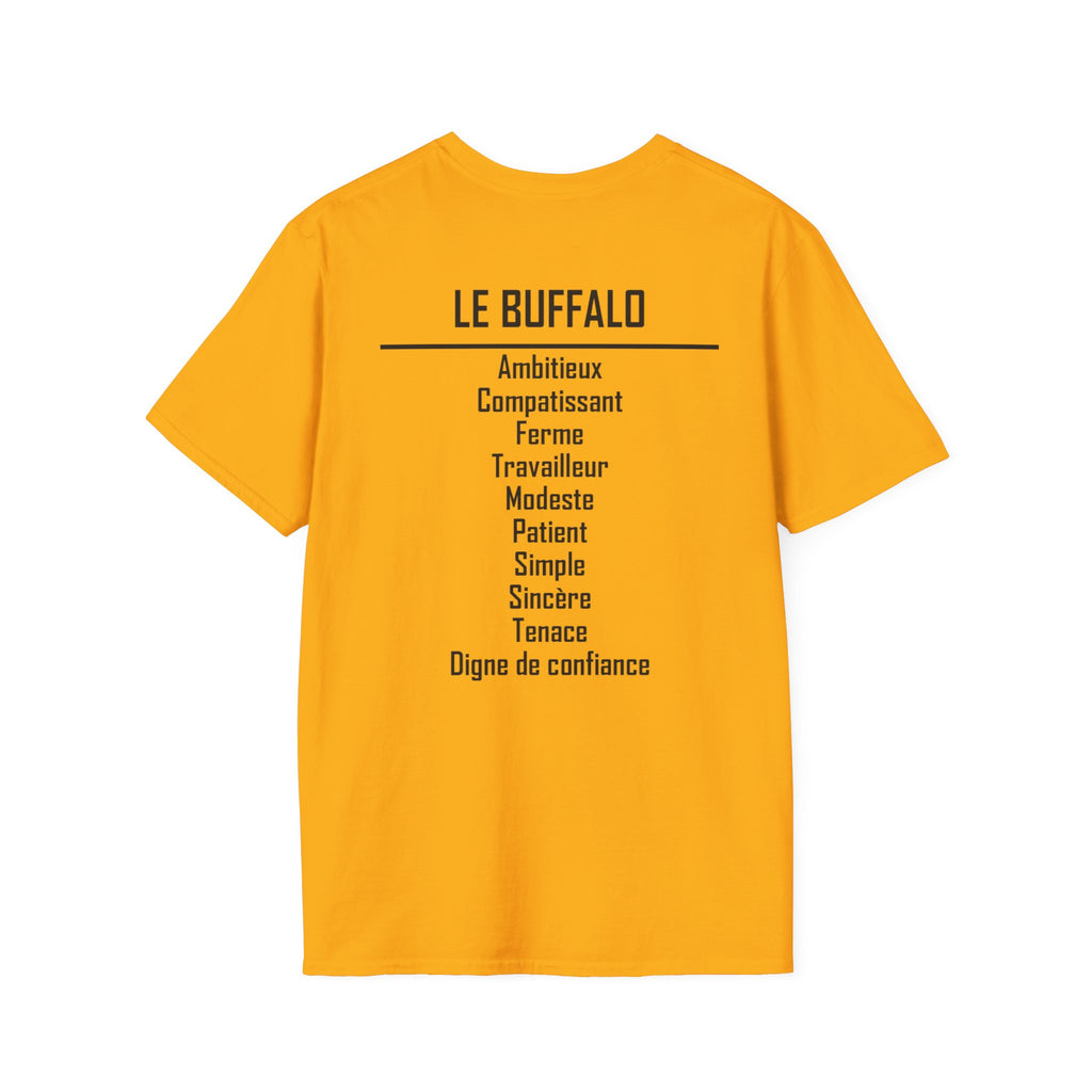 02 Buffle/Bœuf — T-shirt Typographique — Couleurs Claires — Français