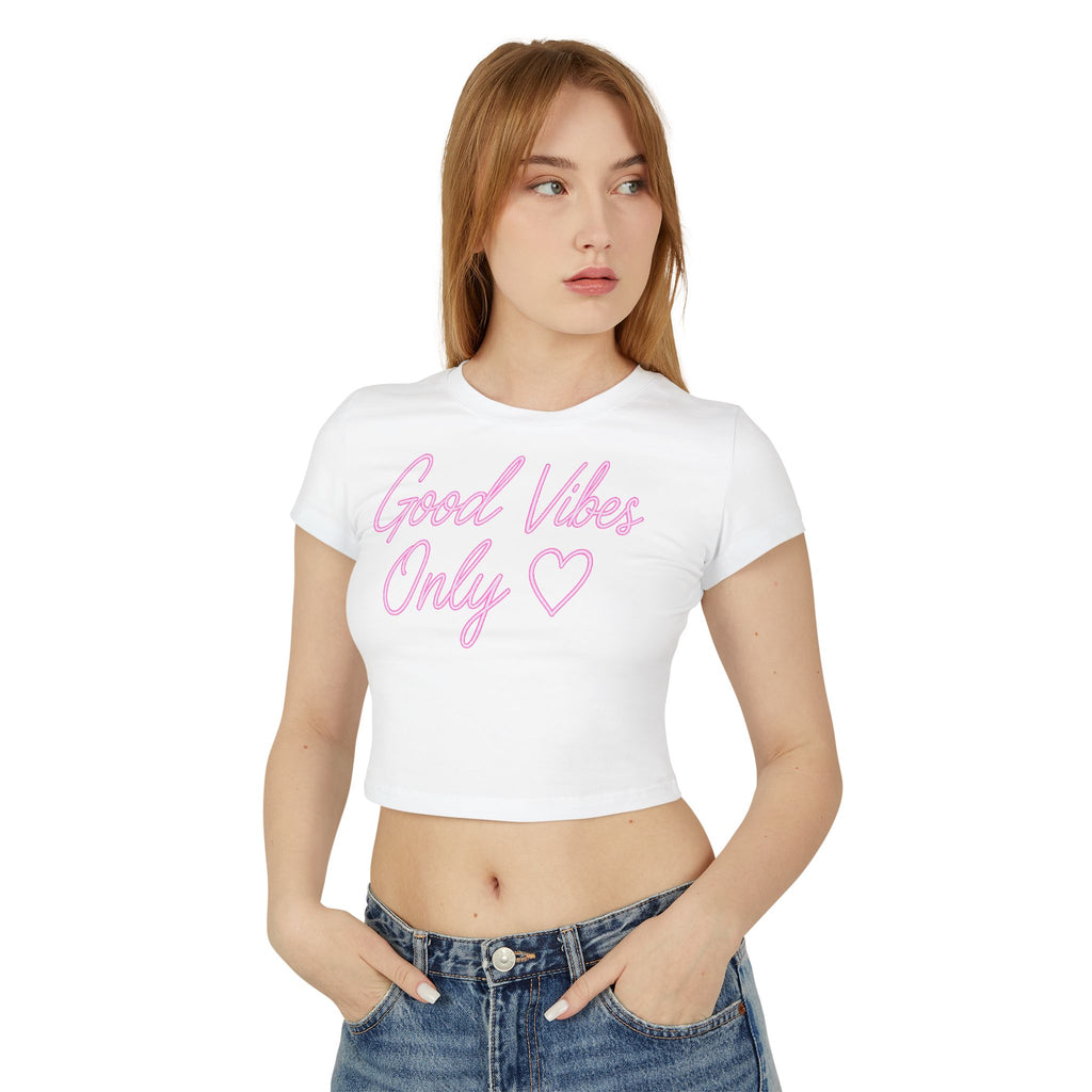 Good Vibes Only Pink Organic Cotton Baby Tee