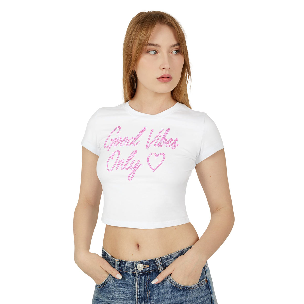 Good Vibes Only Pink Organic Cotton Baby Tee