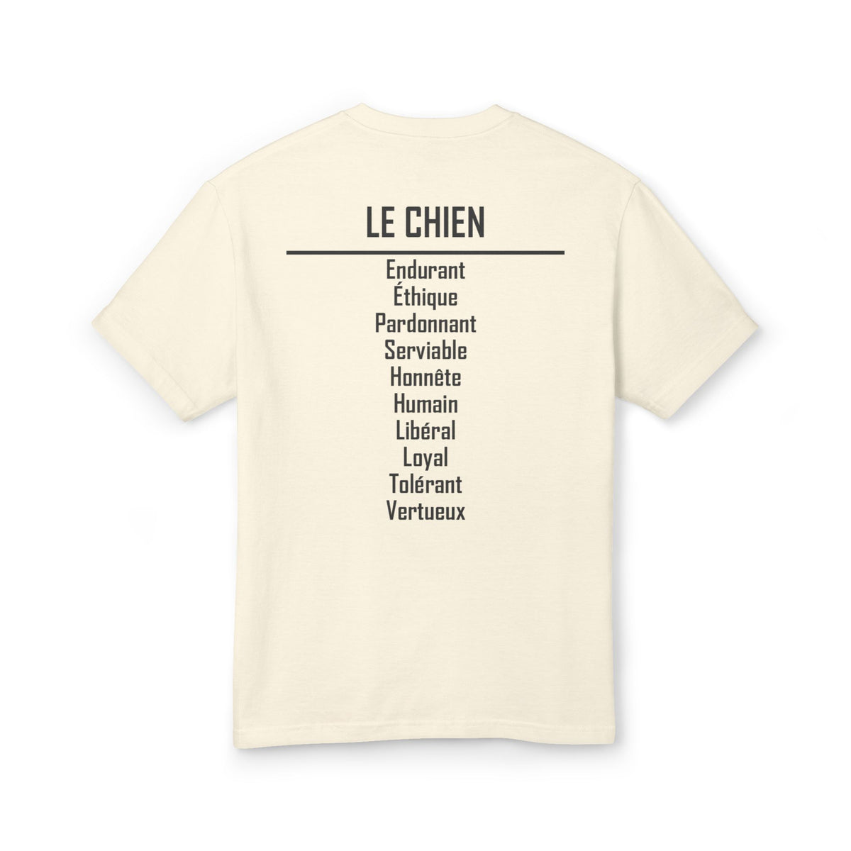 11 Chien — T-shirt Illustré — Couleurs Claires — Français