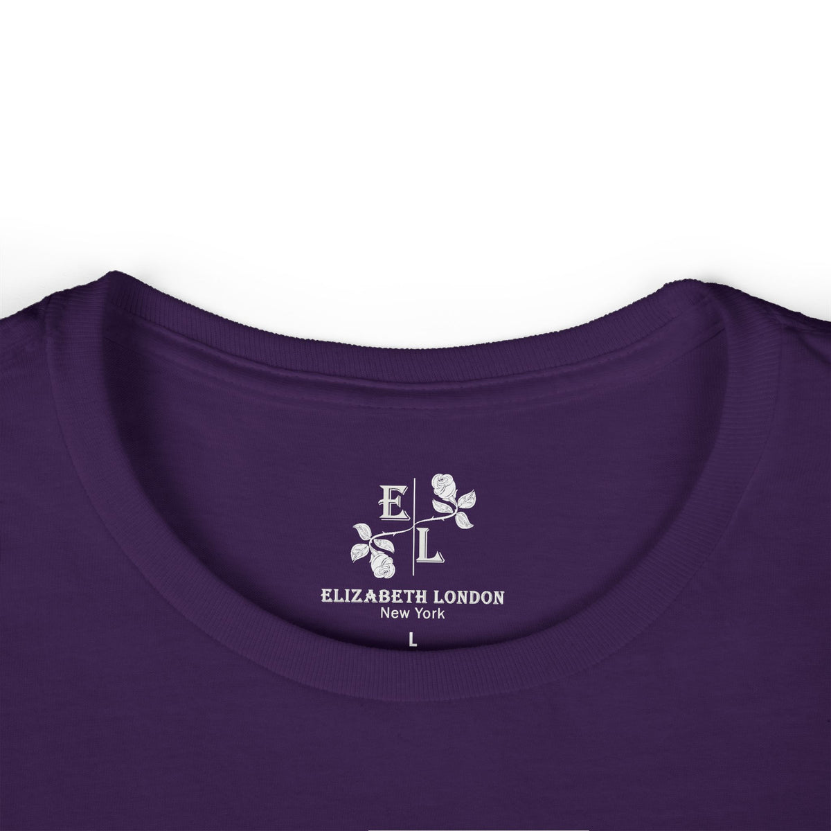 Elizabeth London™ Iconic Signature Rose Women’s Tee – Midnight Rose