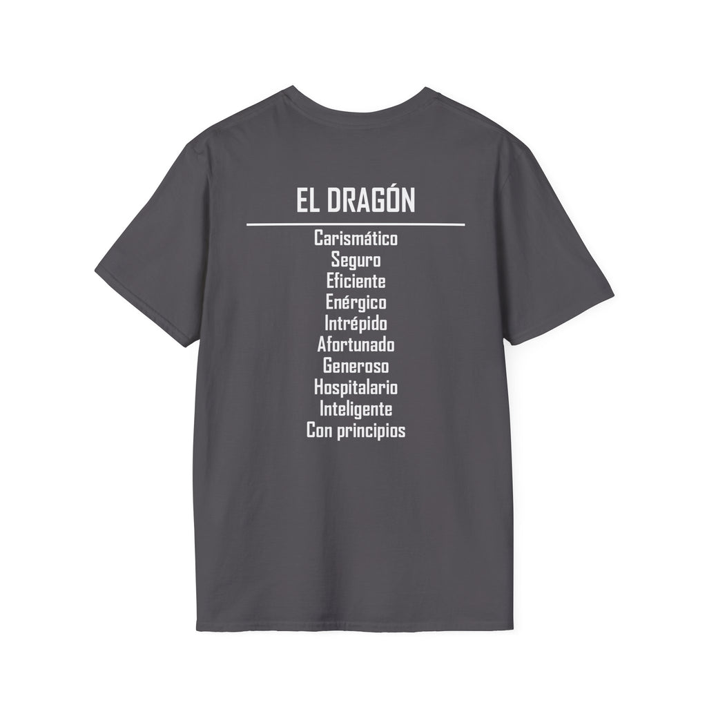 05 Dragón — Camiseta Tipográfica — Colores Oscuros — Español