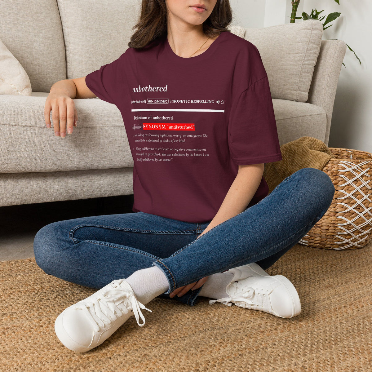 Unbothered Statement Unisex Softstyle Tee – Dark Jewel Tones