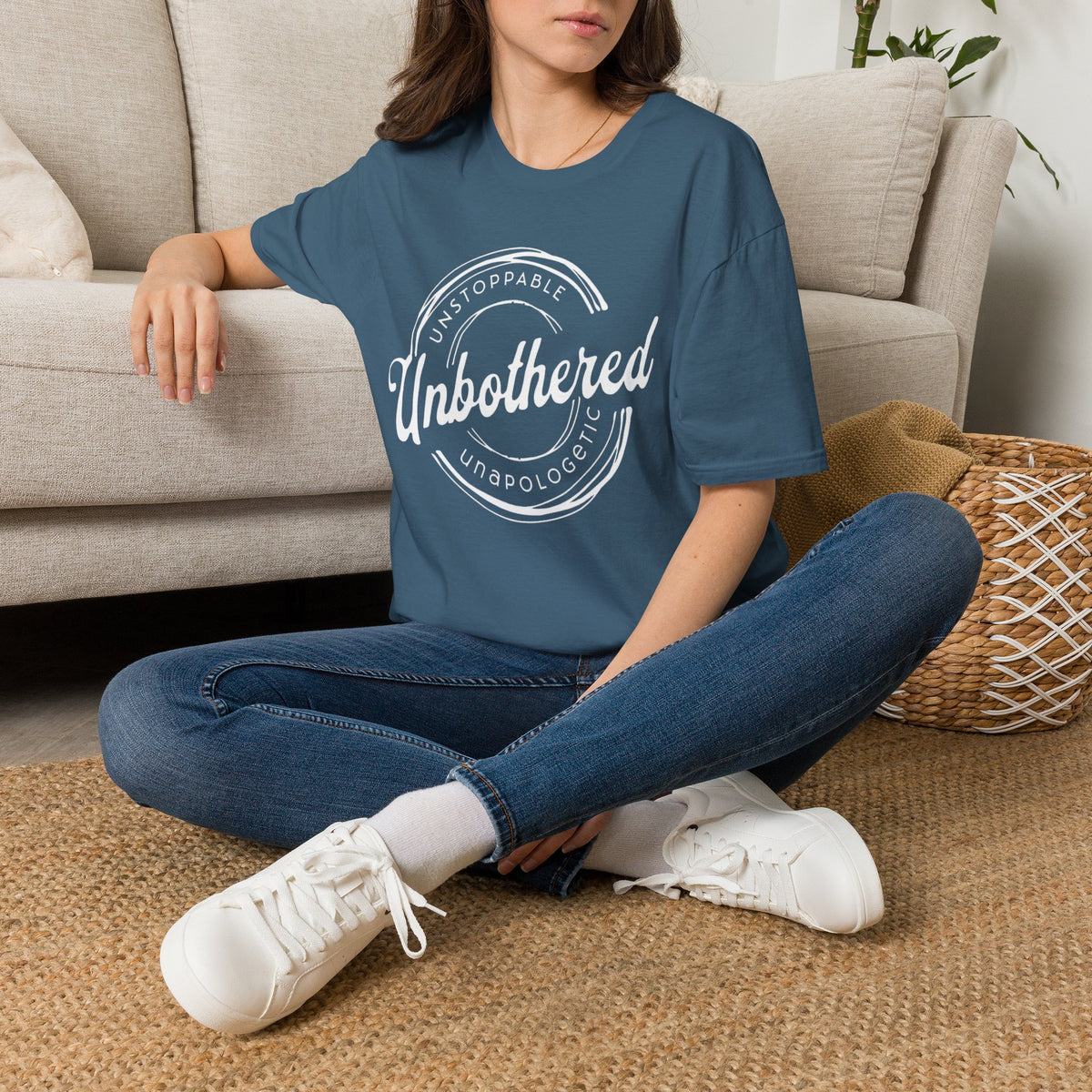 Unbothered Statement Unisex Softstyle Tee – Rich Statement Colors