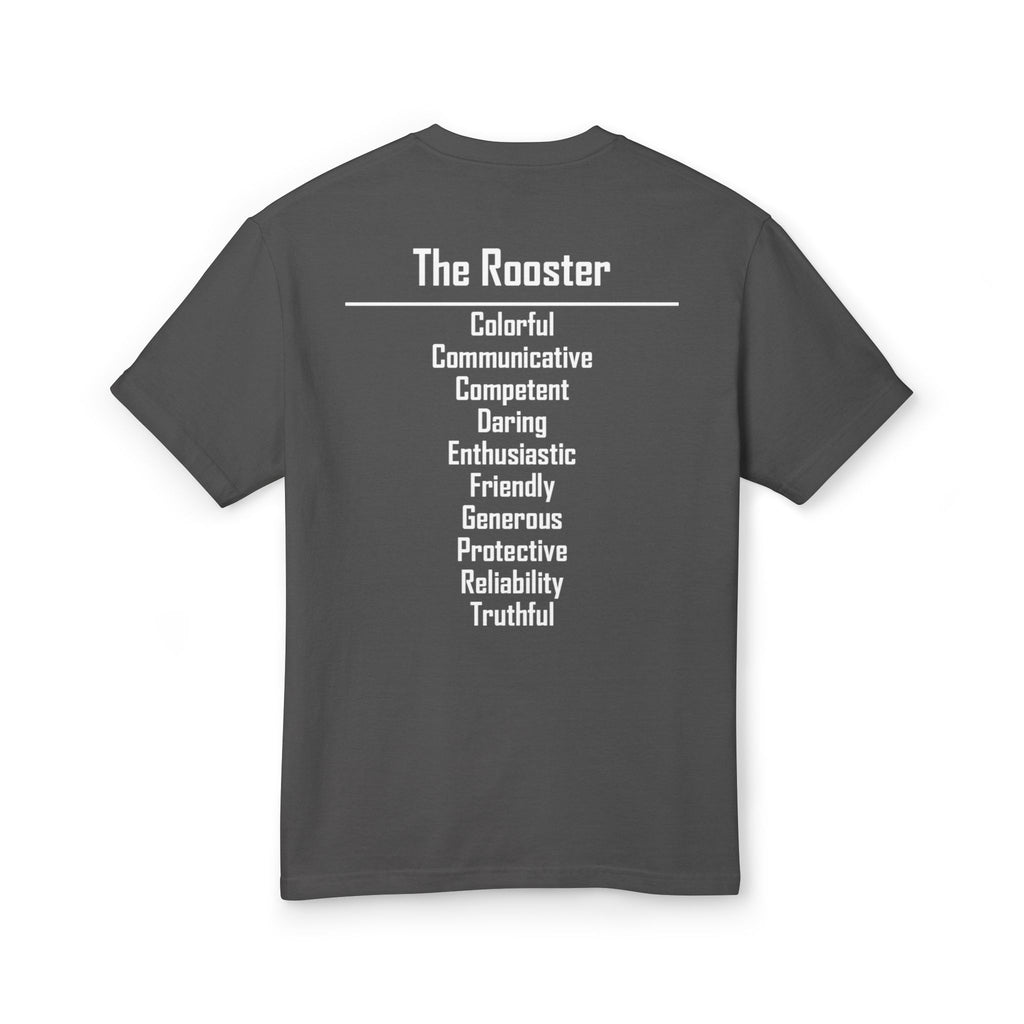 10 Rooster — Illustrated Tee — Faded Black — English