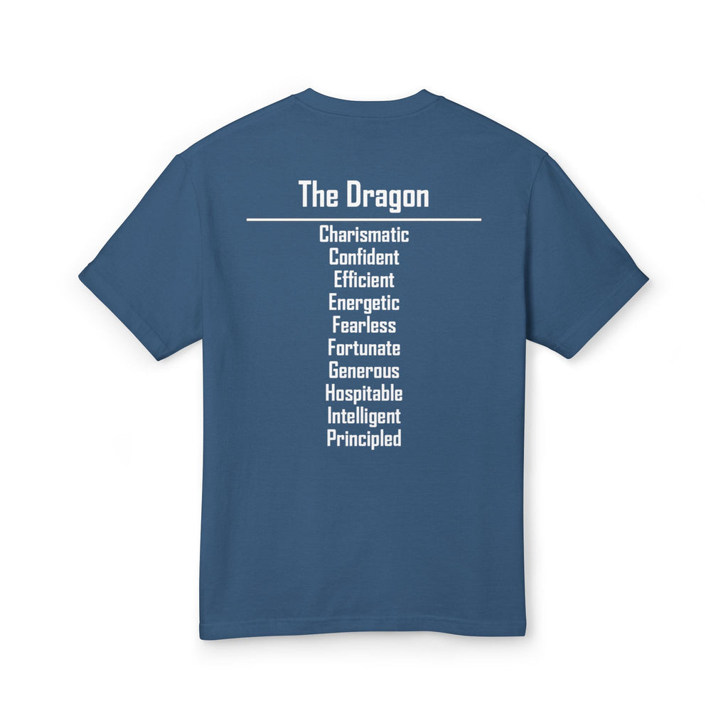 05 Dragon — Illustrated Tee — Faded Navy — English
