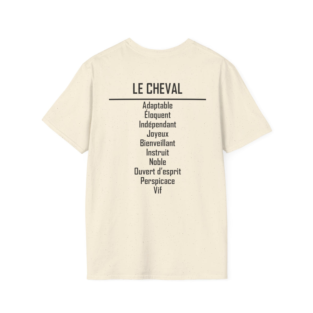 07 Cheval — T-shirt Typographique — Couleurs Claires — Français