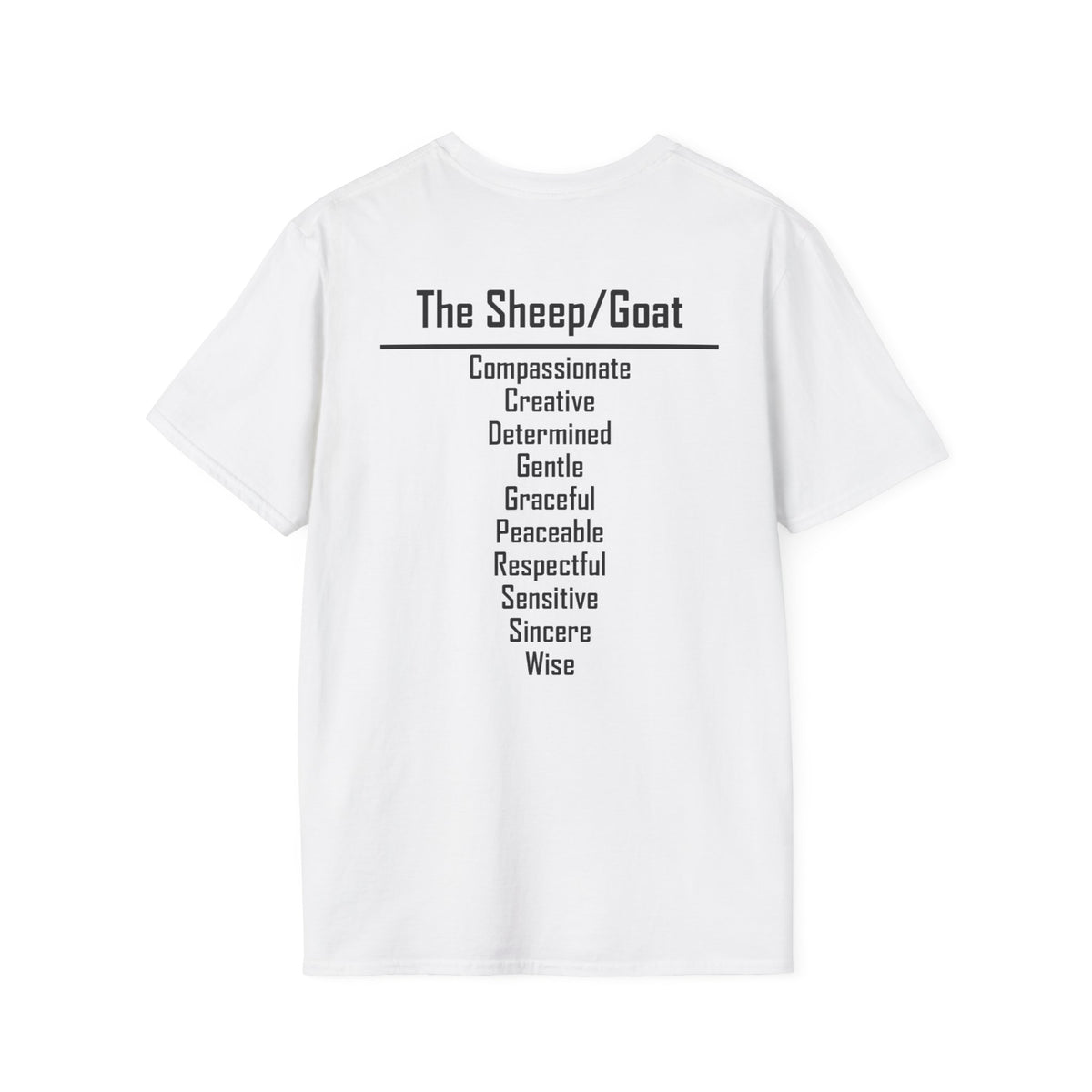 08 Sheep/Goat — Typography Tee — Light Colors — English