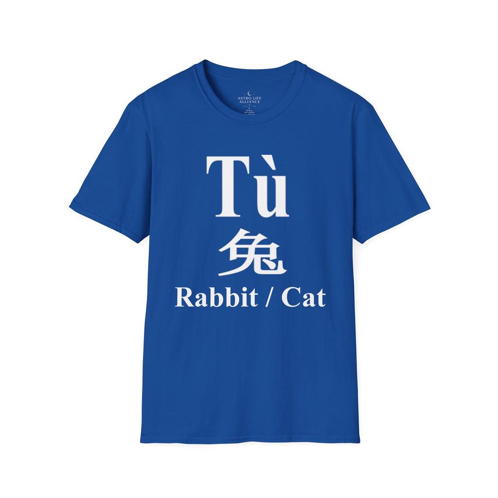 04 Rabbit — Typography Tee — Dark Colors — English