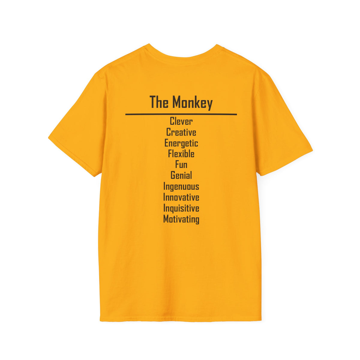 09 Monkey — Typography Tee — Light Colors — English