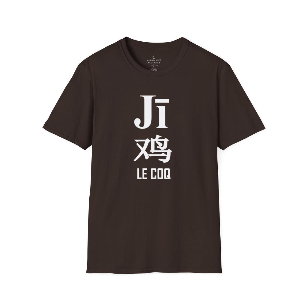 10 Coq — T-shirt Typographique — Couleurs Foncées — Français