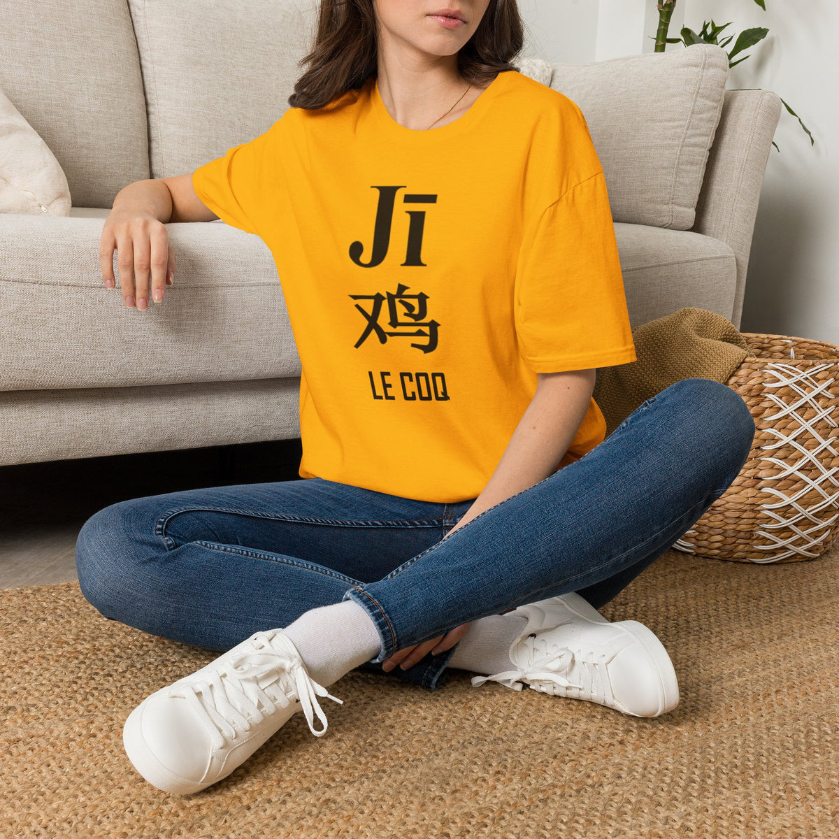 10 Coq — T-shirt Typographique — Couleurs Claires — Français