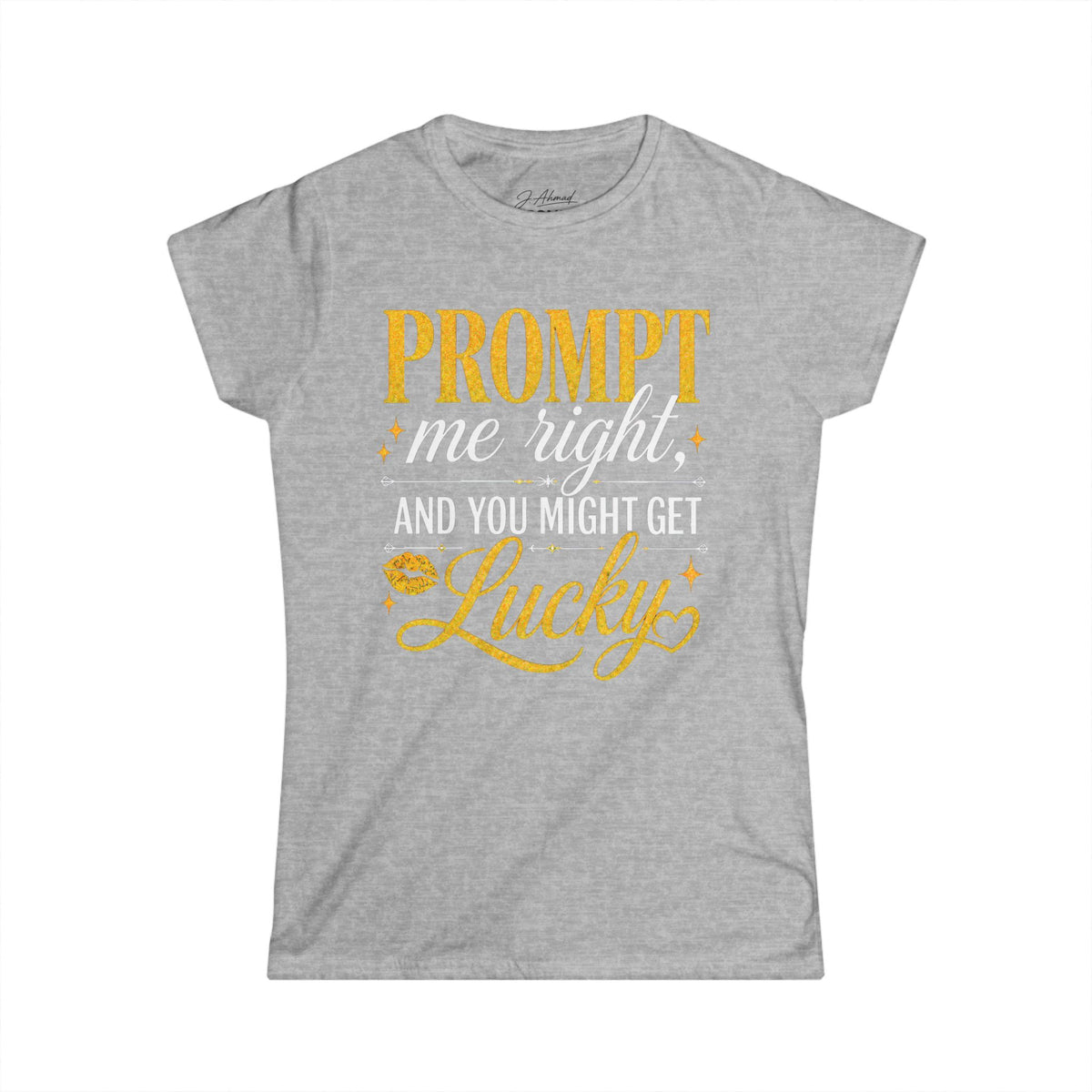 Prompt Me Right Women’s Tee – Golden Sky Edition by J. Ahmad