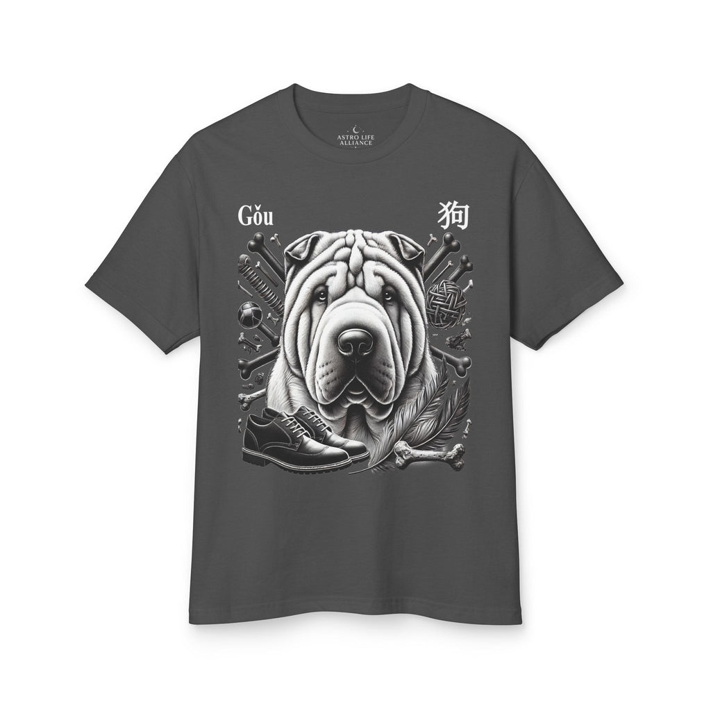 11 Dog — Illustrated Tee — Faded Black — English