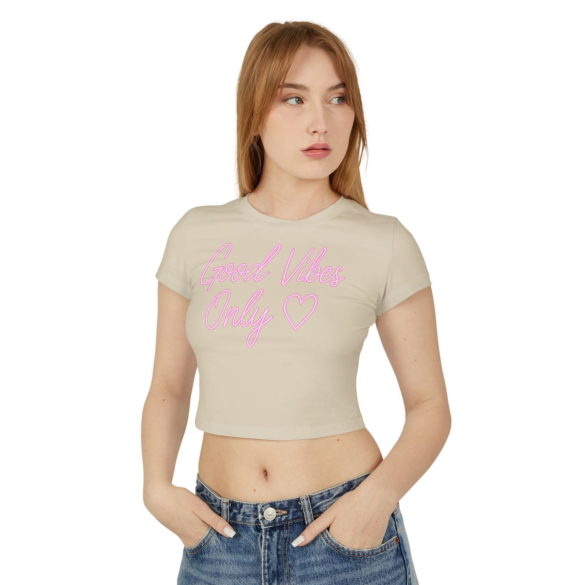 Good Vibes Only Pink Organic Cotton Baby Tee