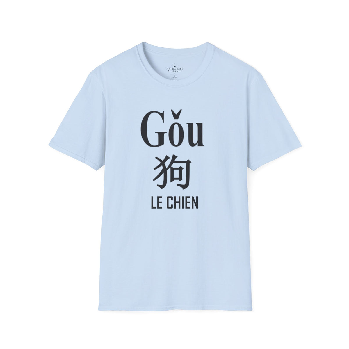 11 Chien — T-shirt Typographique — Couleurs Claires — Français