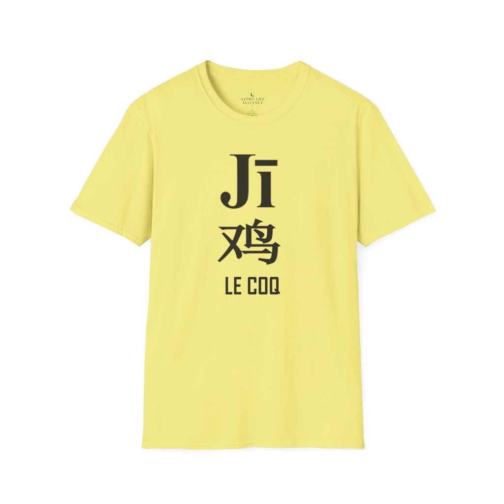10 Coq — T-shirt Typographique — Couleurs Claires — Français