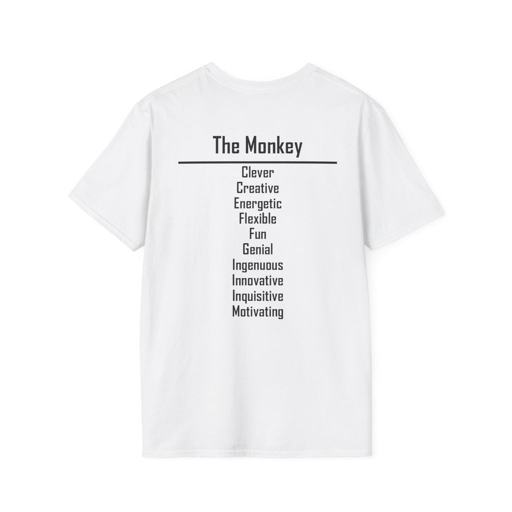 09 Monkey — Typography Tee — Light Colors — English