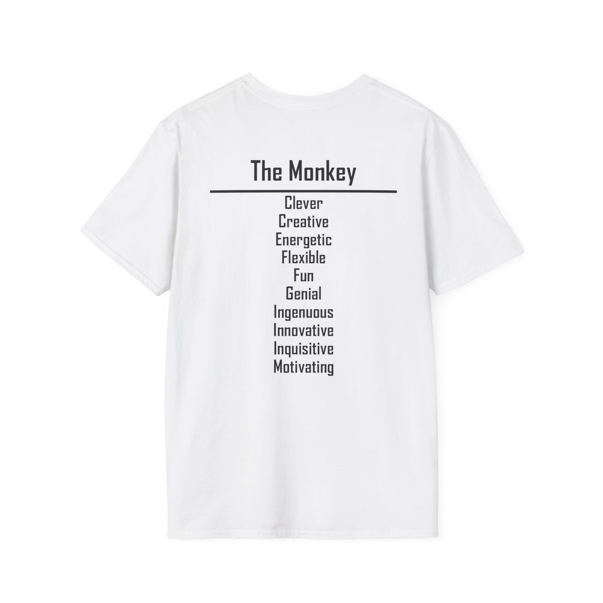 09 Monkey — Typography Tee — Light Colors — English